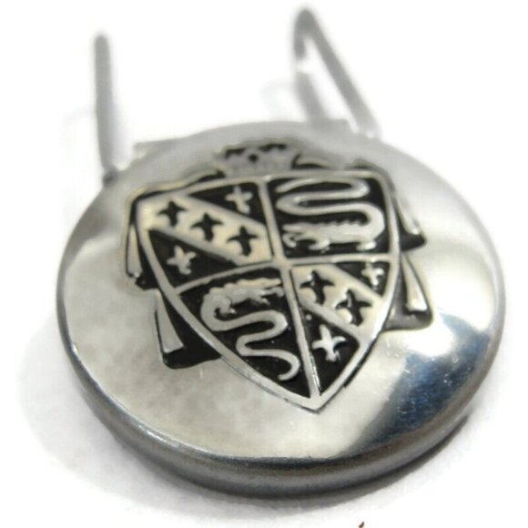 Vintage Silver Tone Crest Money Clip Men Wallet ID Credit Card Holder - Picture 12 of 13